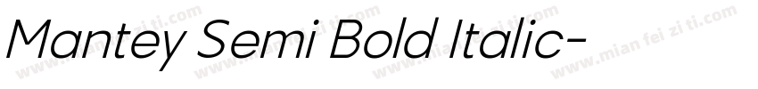 Mantey Semi Bold Italic字体转换